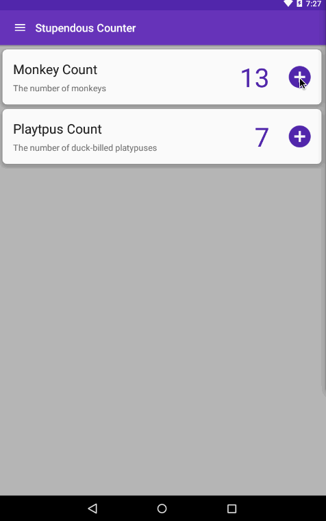 Incrementing counters