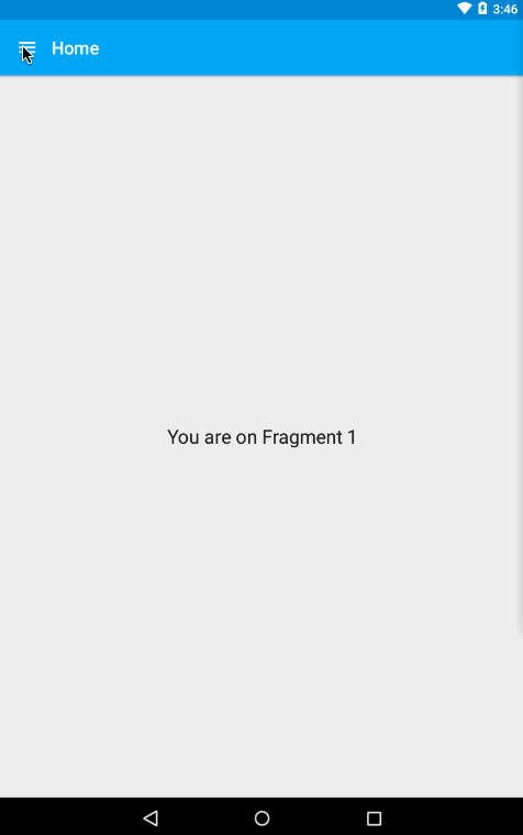 Initial navigation drawer app