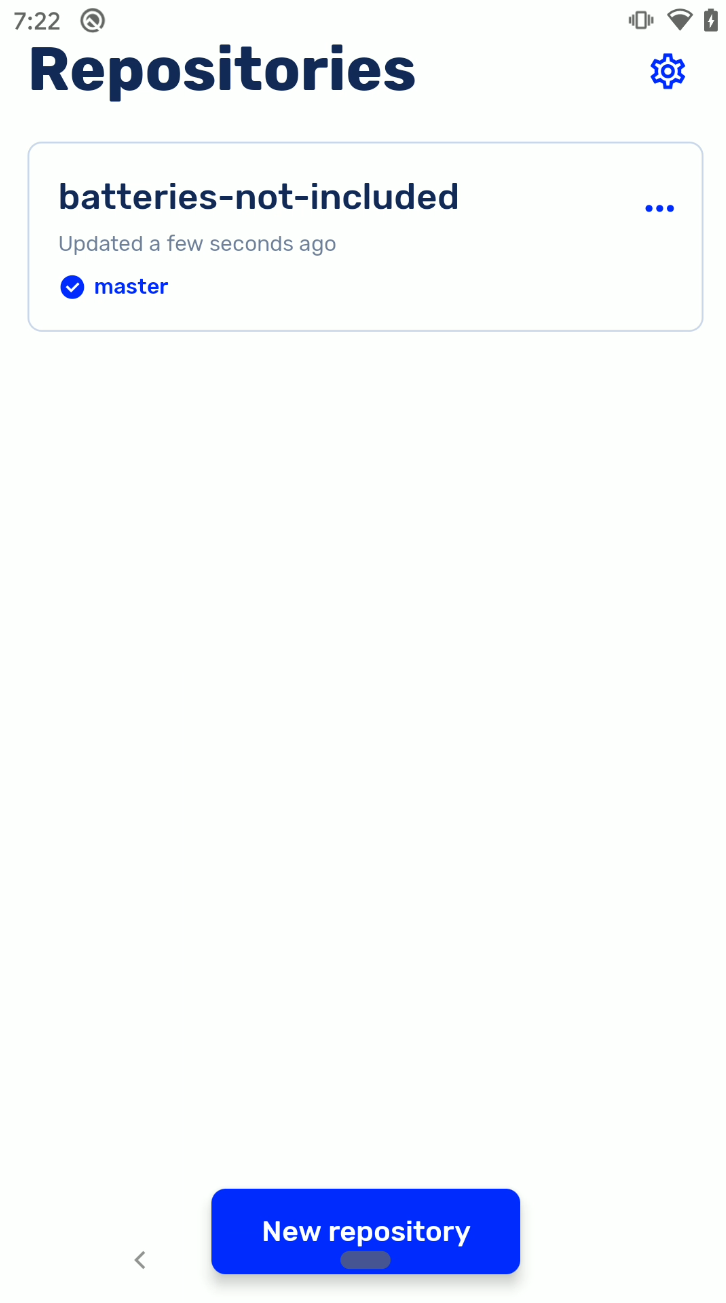 The FAB is placed under the navbar as expected