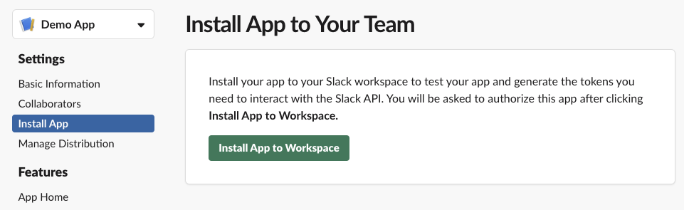 The preview of the "install" page