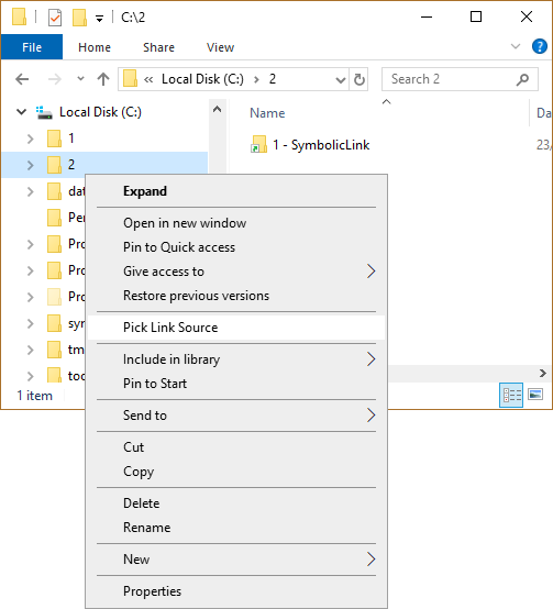 The context menu with the option highlighted
